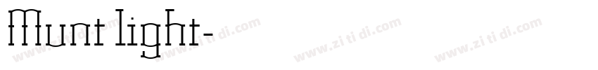 Munt light字体转换